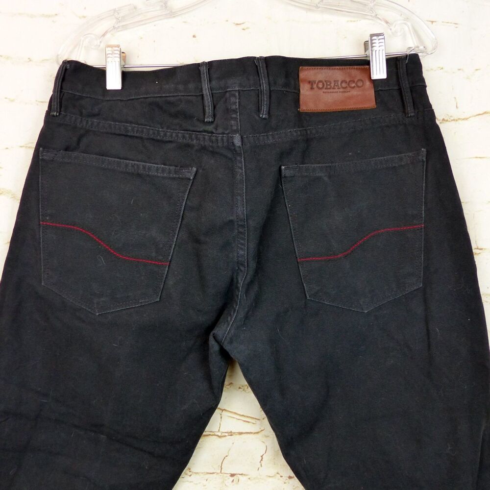Men's Black Straight Jeans